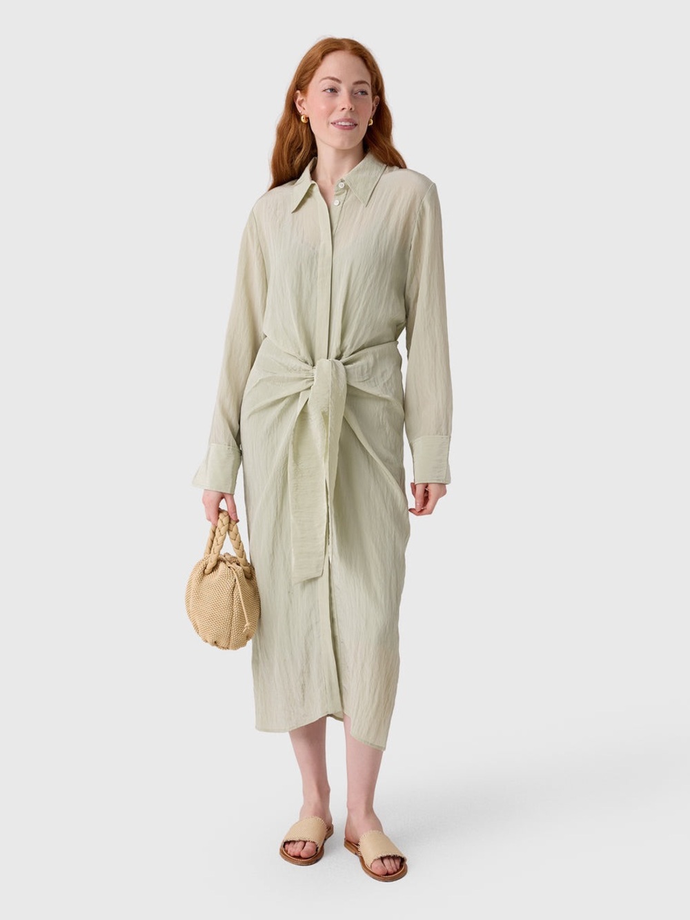 A.L.C Mila Shirtdress light green
